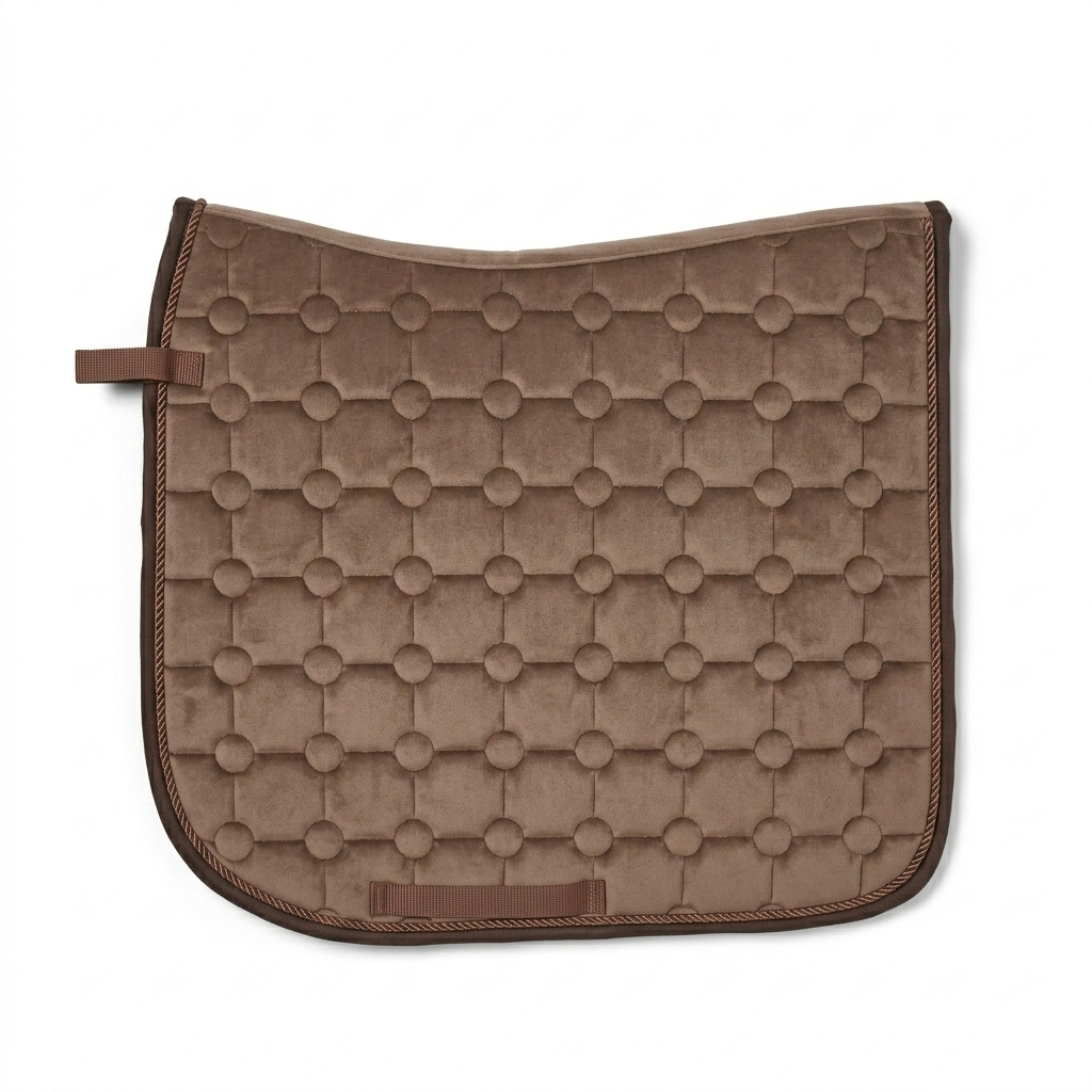 Suede Dressage Saddlecloth Mocha