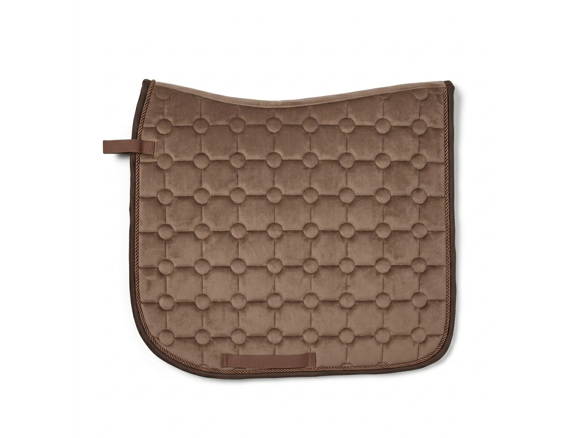Suede Dressage Saddlecloth - Mocha