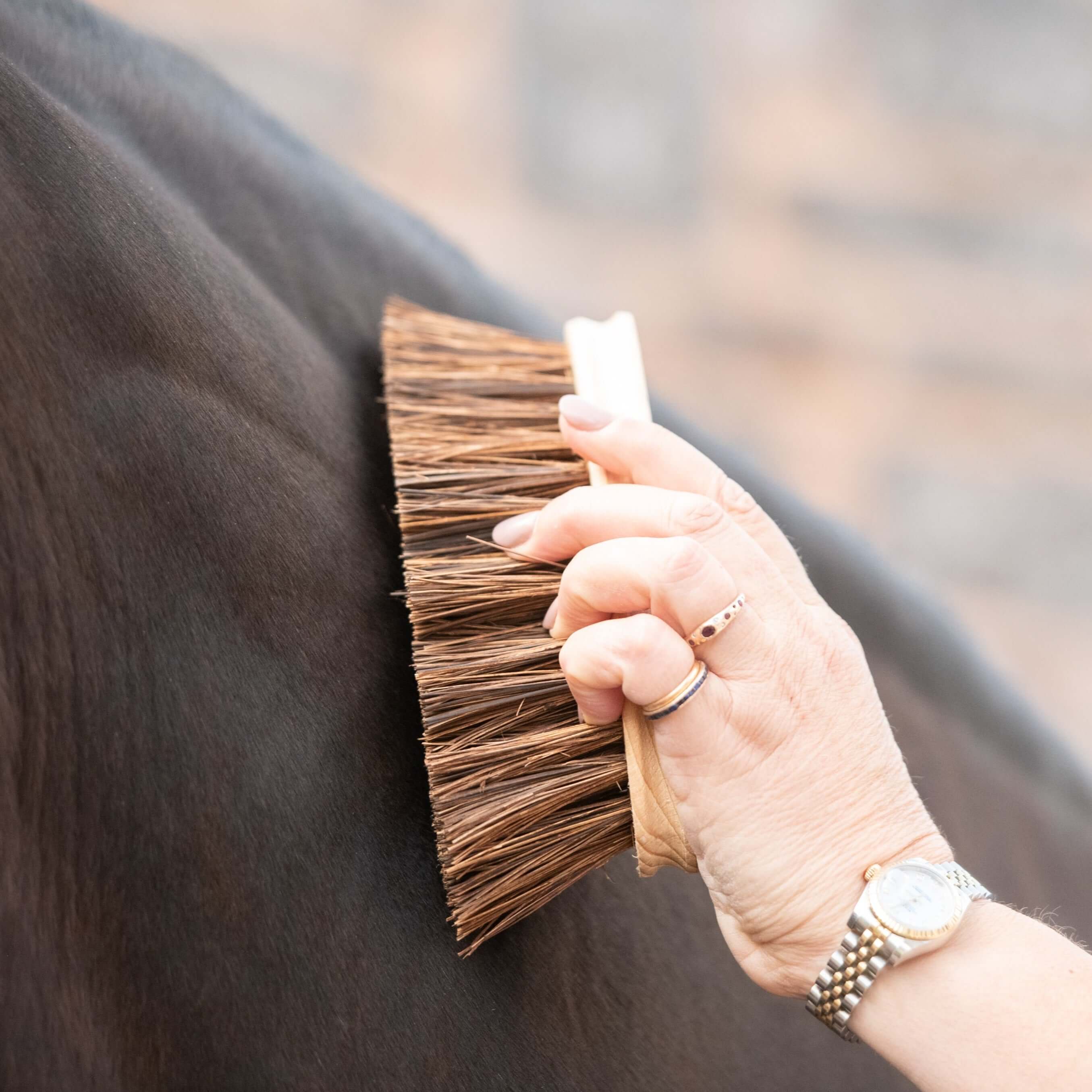 borstiq banana dandy brush - equestrian equipment