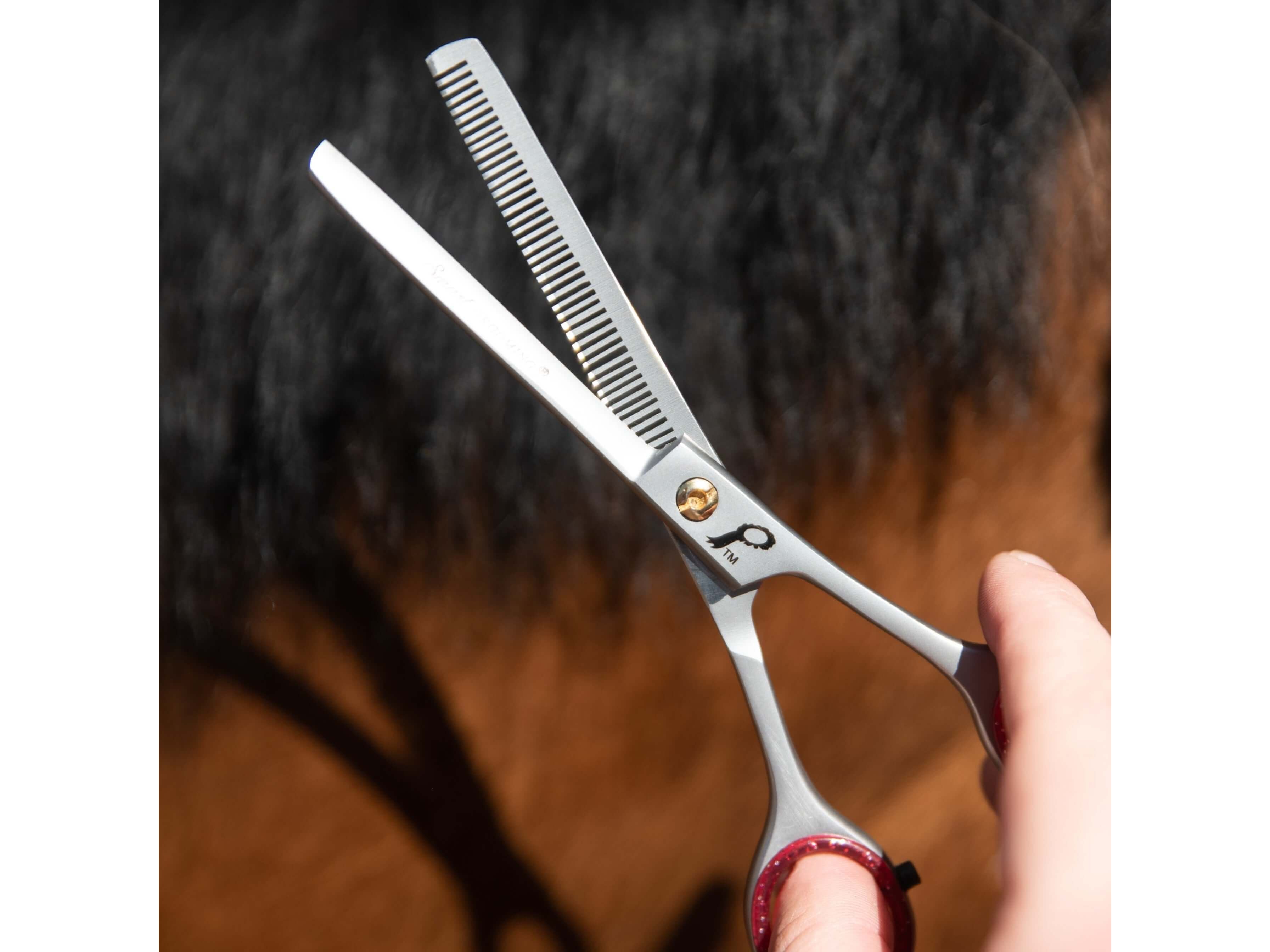 6"/15cm single leg thinning scissors - equestrian equipment