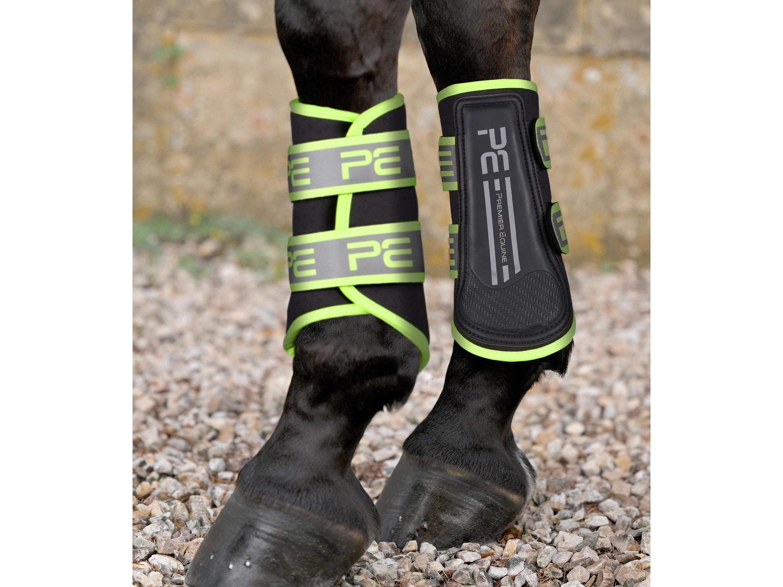 Reflective Brushing Boots Yellow/Silver Yellow