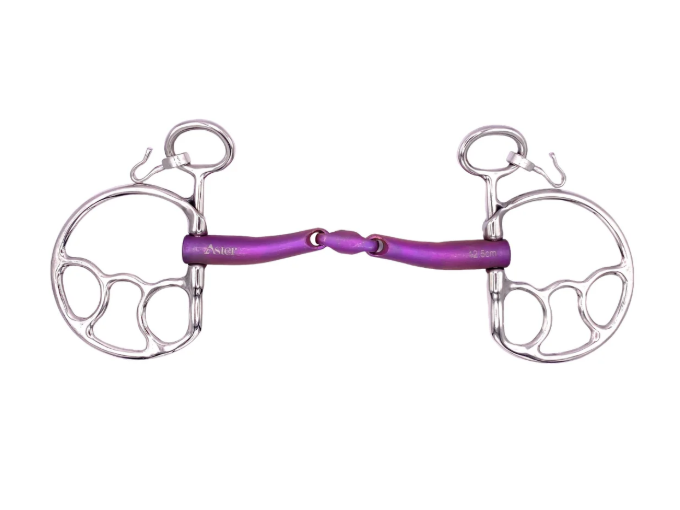 Aster Gentle Curve Pink Titanium Double Jointed Kimblewick