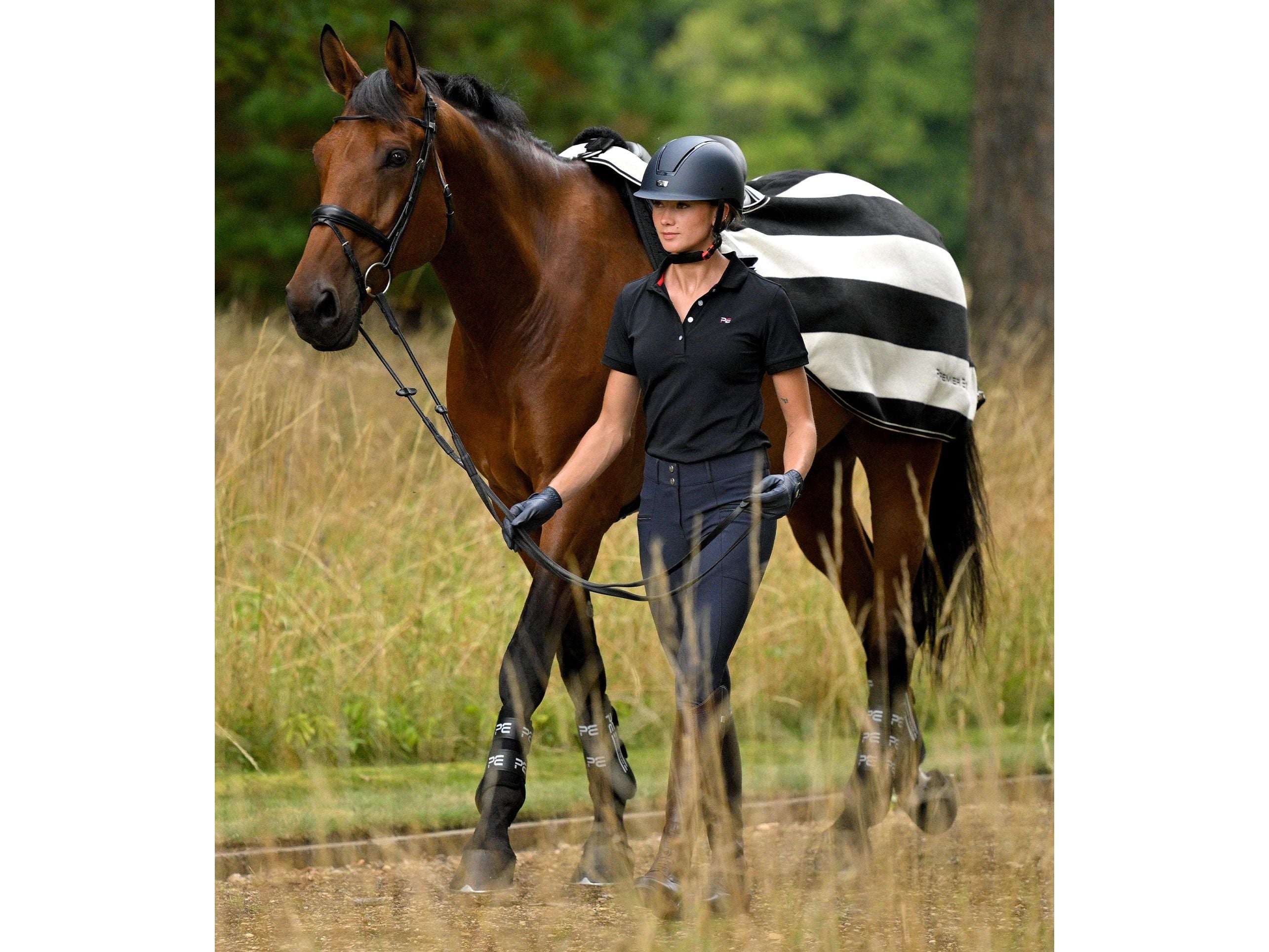Vellus Horse Fleece Exercise Sheet Black/White Black/ White