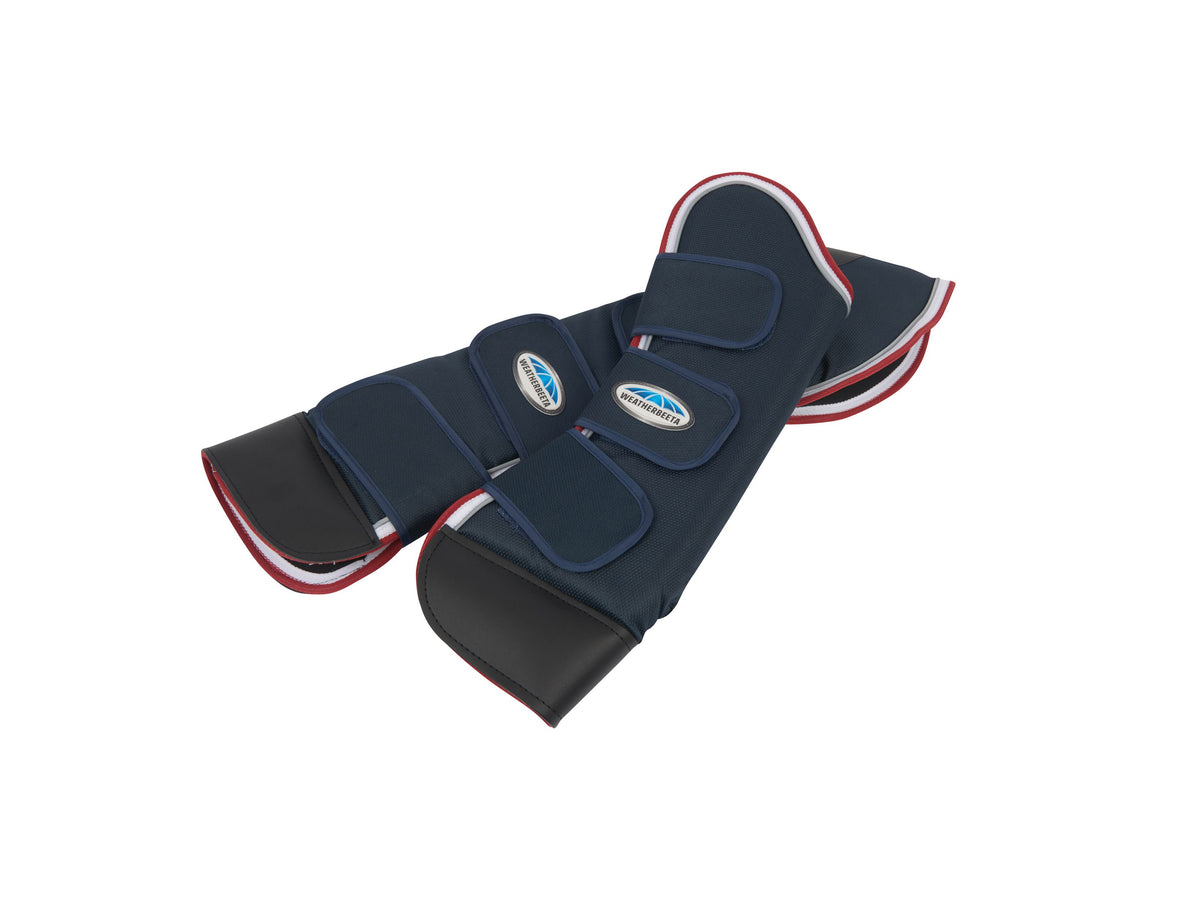WEATHERBEETA DELUXE TRAVEL BOOTS NAVY/RED/WHITE PONY