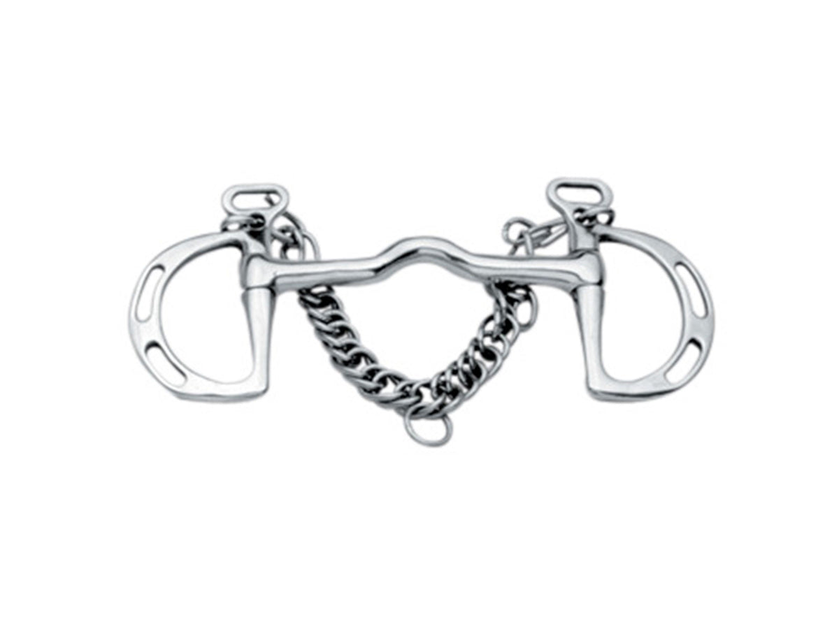KORSTEEL STAINLESS STEEL CAMBRIDGE MOUTH SLOTTED RING KIMBLEWICK BIT 5.5"