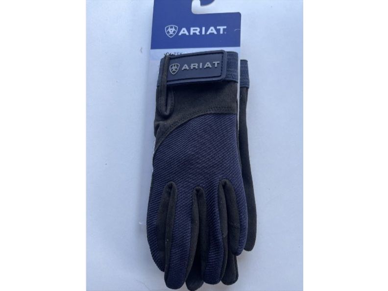 Ariat TEK Grip Gloves Size 6 Black/Blue RRP £28.00