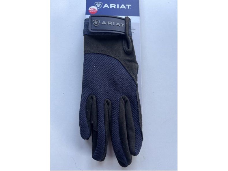 Ariat TEK Grip Gloves Size 7 Black/Blue RRP £28.00