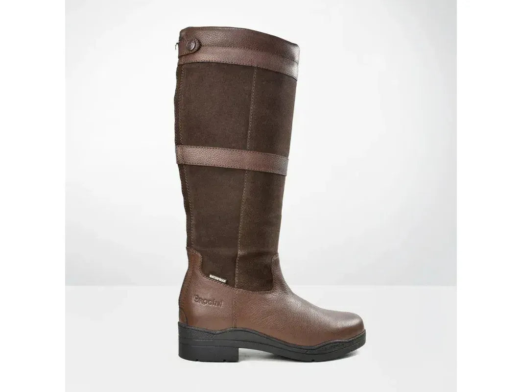 Brogini Hollingworth Womens Tall Zipped Brown Country Boots