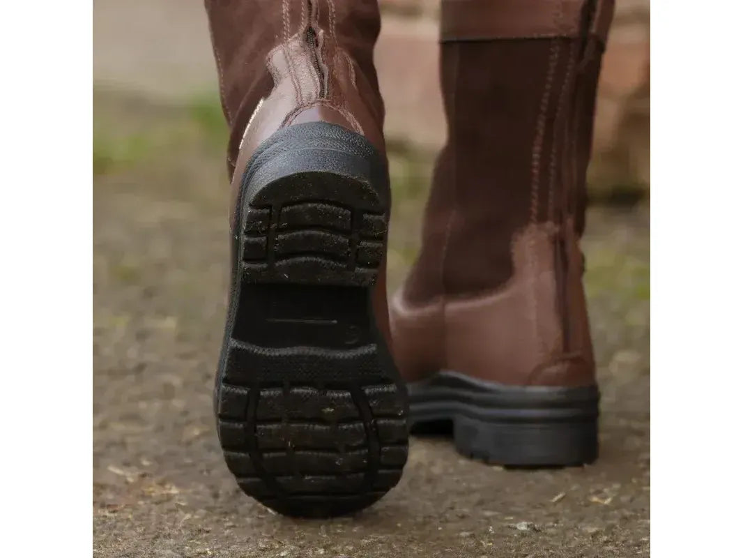 Brogini Hollingworth Womens Tall Zipped Brown Country Boots