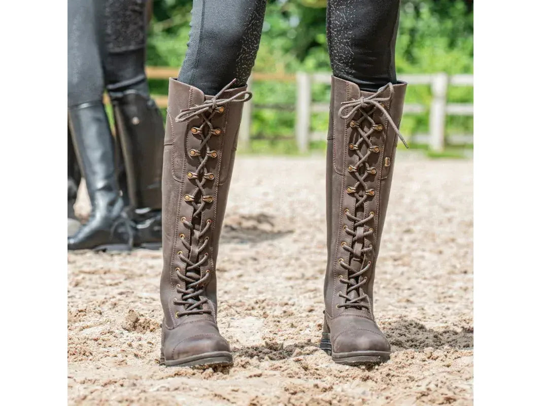 Brogini Scafel Womens Laced Tall Brown Country Boots