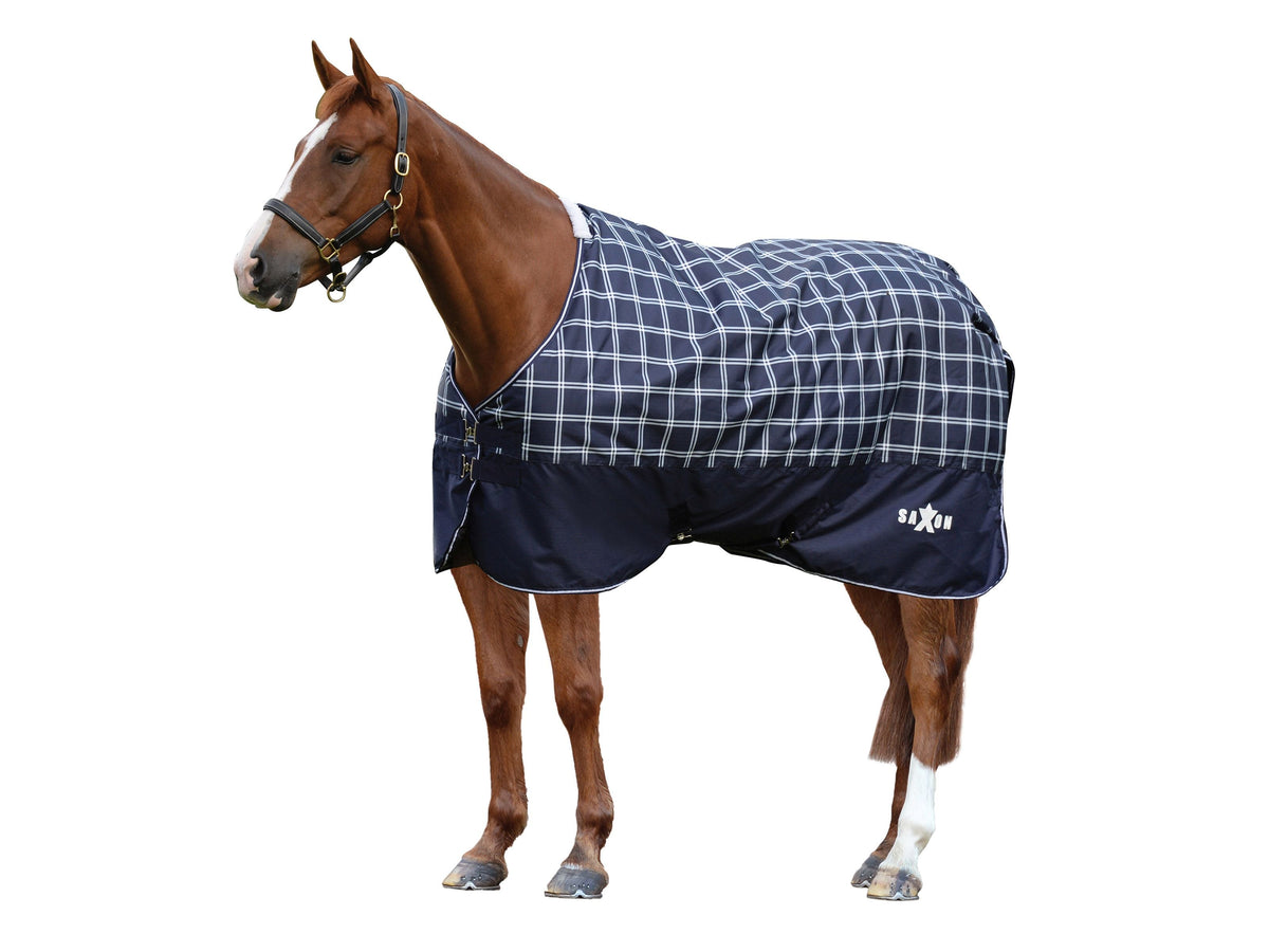 Saxon Defiant 600D Standard Neck 0g in Navy Plaid