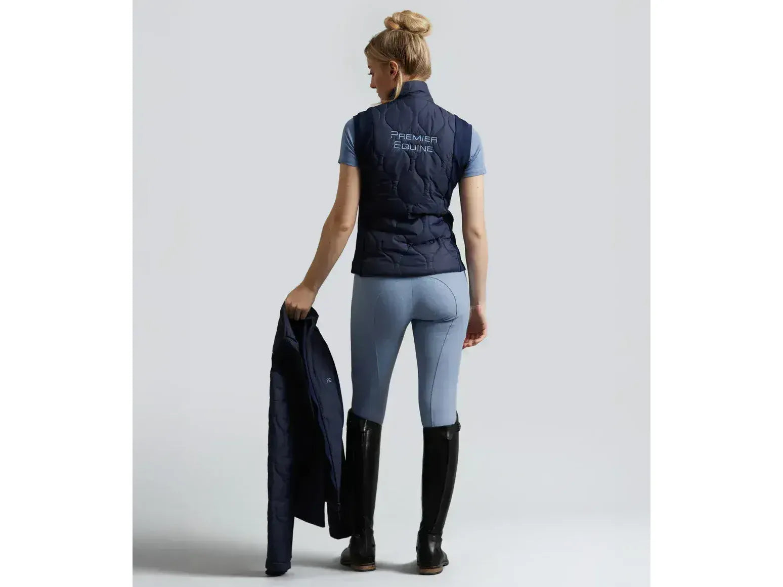 Campani Womens Quilted Riding Gilet Navy
