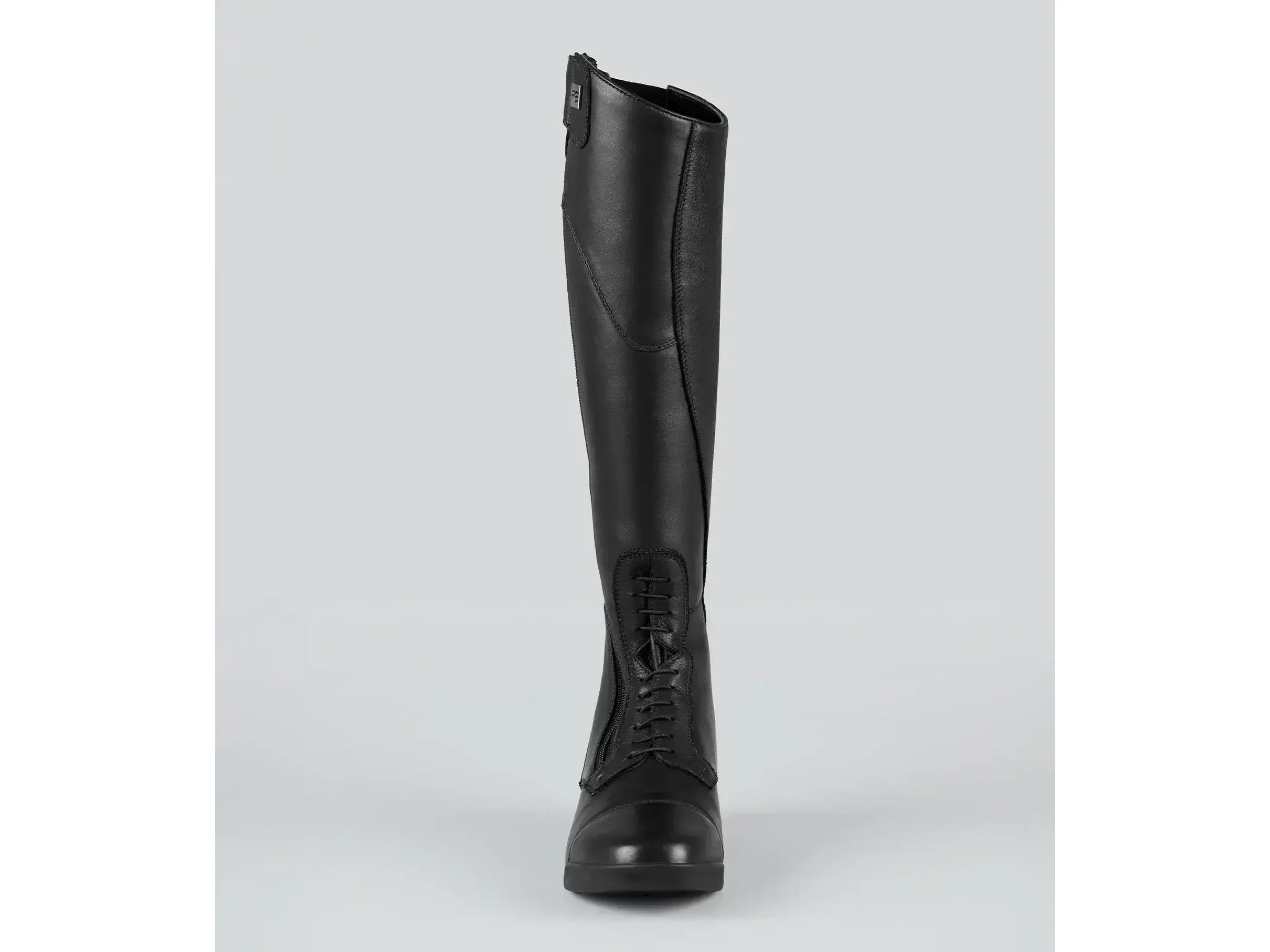Cedo Womens Leather Field Tall Riding Boots Black (Wide Calf)