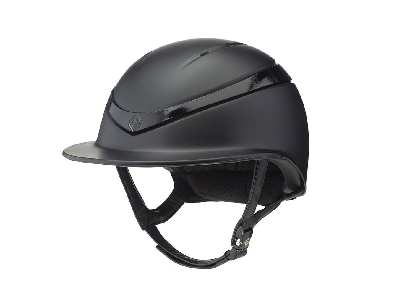 Charles Owen Halo Luxe Riding Helmet - Black Matte/Black Gloss
