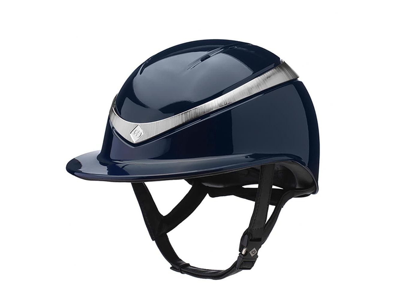 Charles Owen Halo Luxe Riding Helmet - Navy Midnight Gloss/Platinum