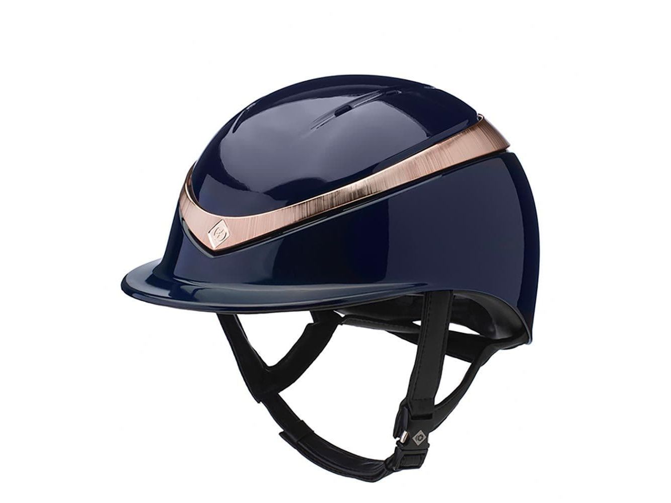 Charles Owen Halo Riding Helmet - Midnight Gloss/Rose Gold