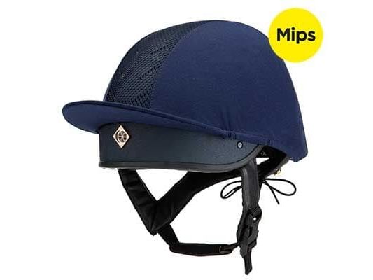 Charles Owen Harlow MS1 Pro Jockey Skull with MIPS - Navy/Rose Gold