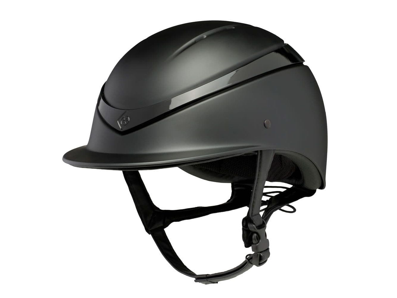 Charles Owen Luna Riding Helmet - Black Matt / Black Gloss
