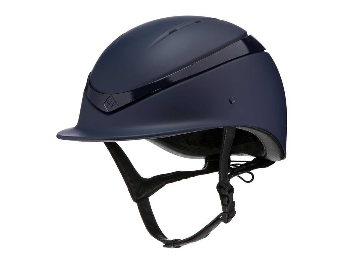 Charles Owen Luna Riding Helmet -  Navy Matt / Navy Gloss
