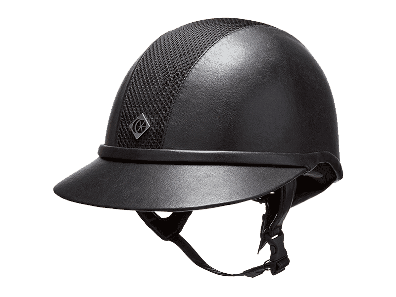 Charles Owen SP8 Plus Riding Helmet - Black Leather Look
