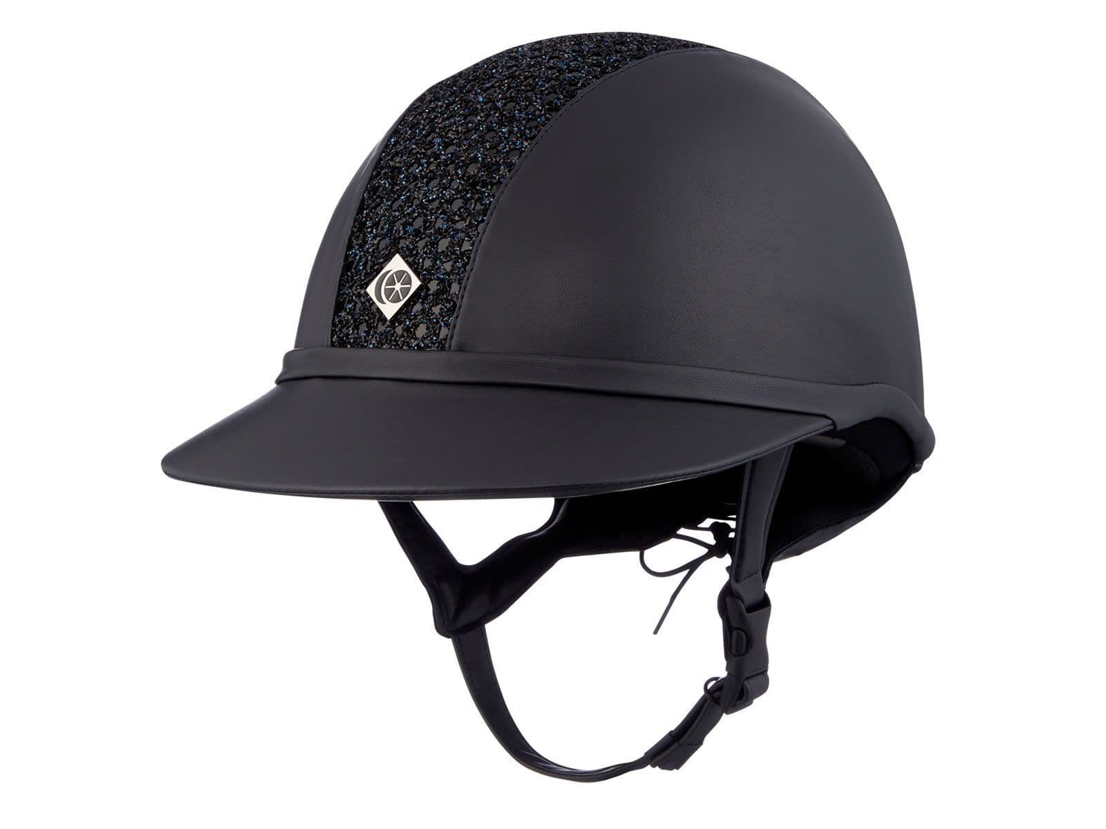 Charles Owen SP8 Plus Riding Helmet - Navy Sparkly Leather Look