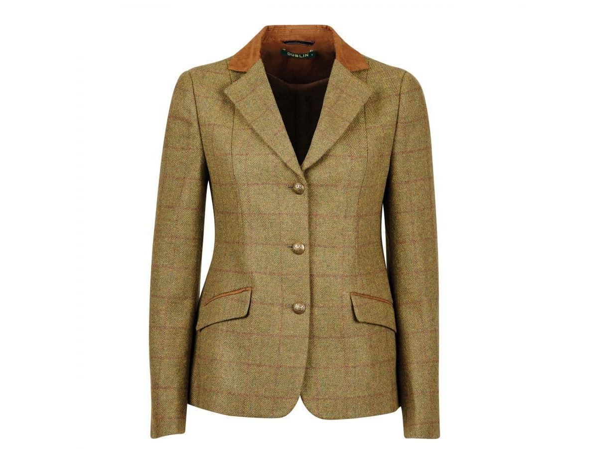 Dublin Albany Tweed Suede Collar Tailored Ladies Jacket