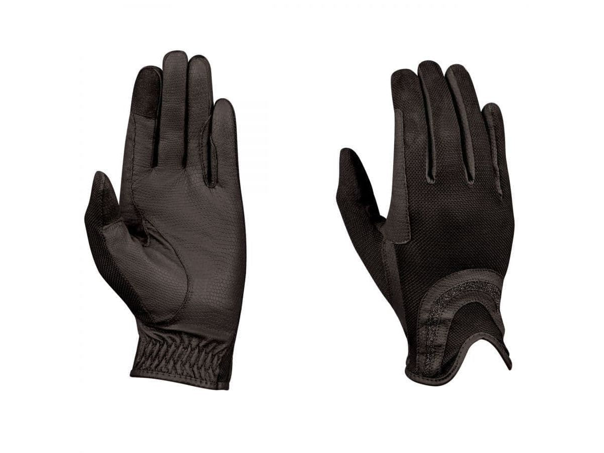 Dublin Pull On Glitter Mesh Back Riding Gloves