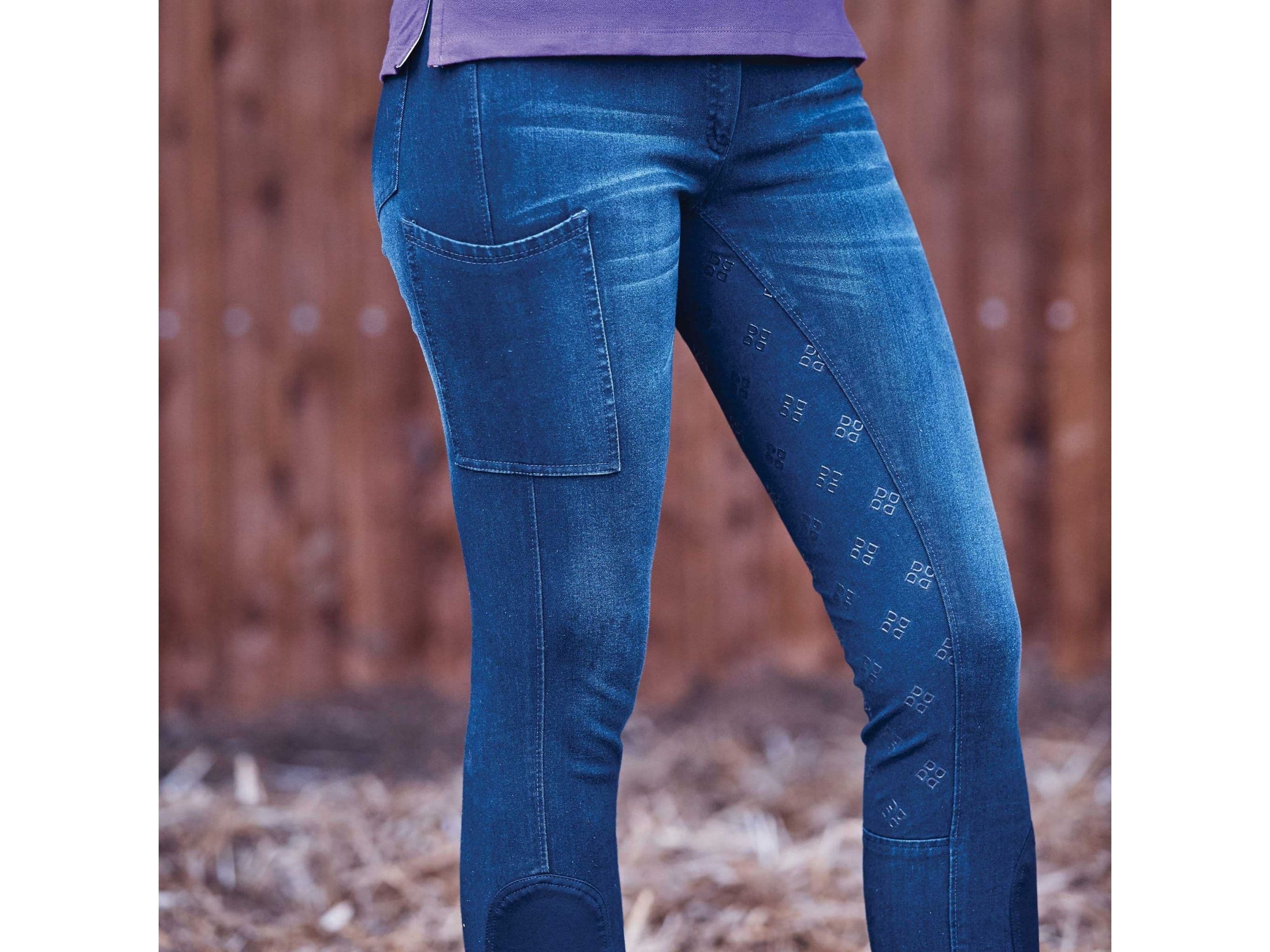Dublin Shona Full Grip Silicone Print Denim Breeches