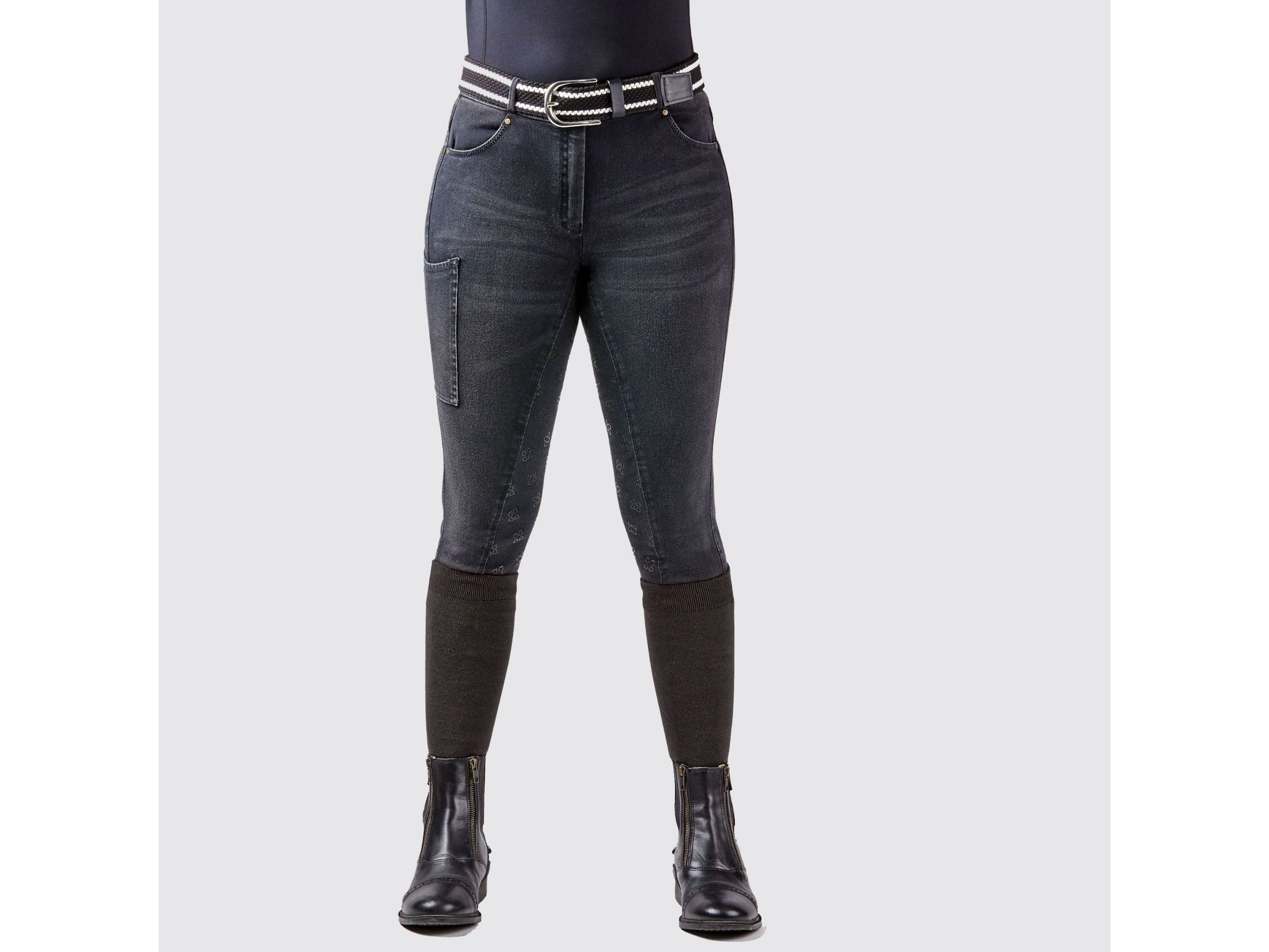 Dublin Shona Full Grip Silicone Print Denim Breeches
