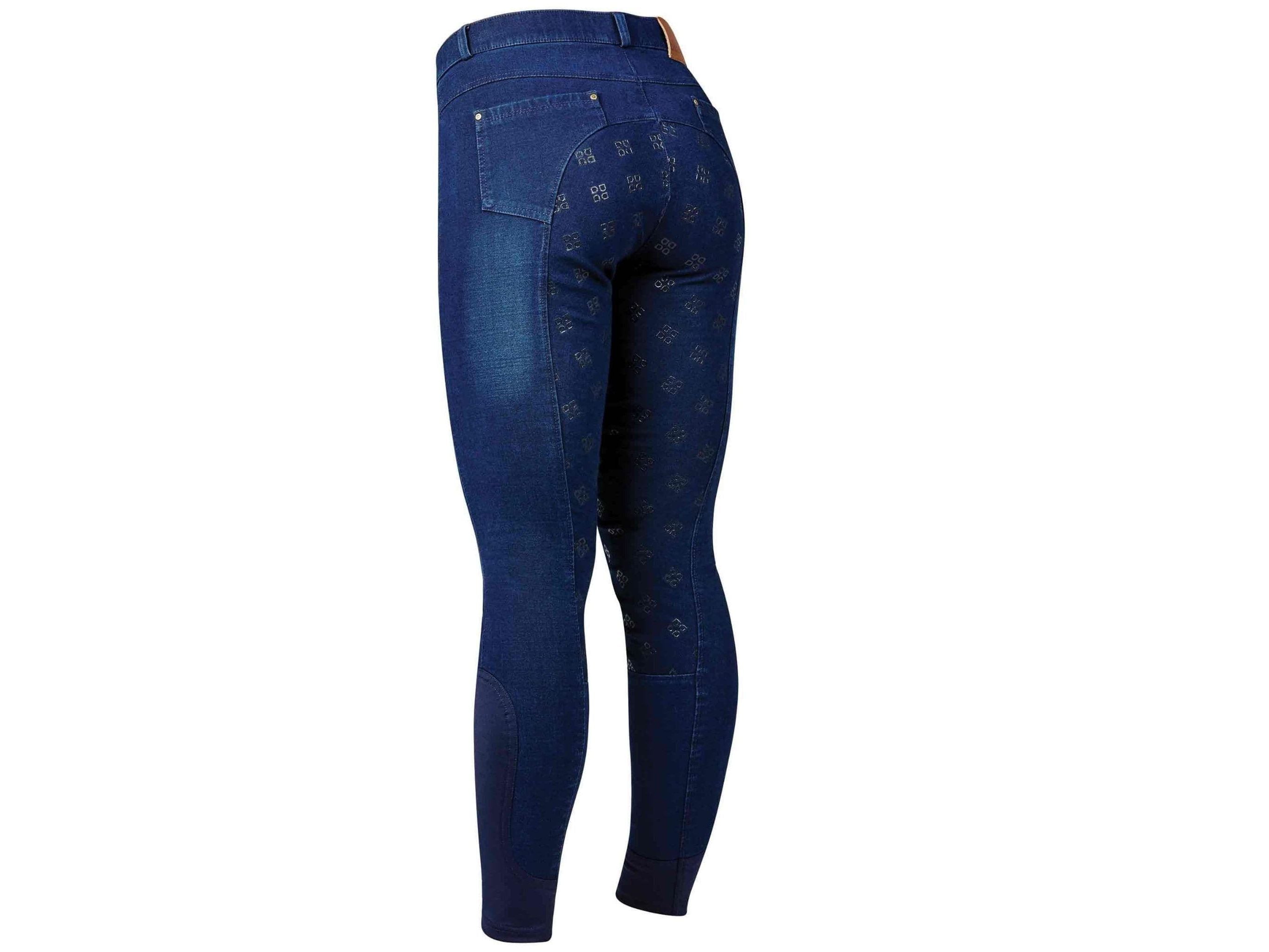Dublin Shona Full Grip Silicone Print Denim Breeches