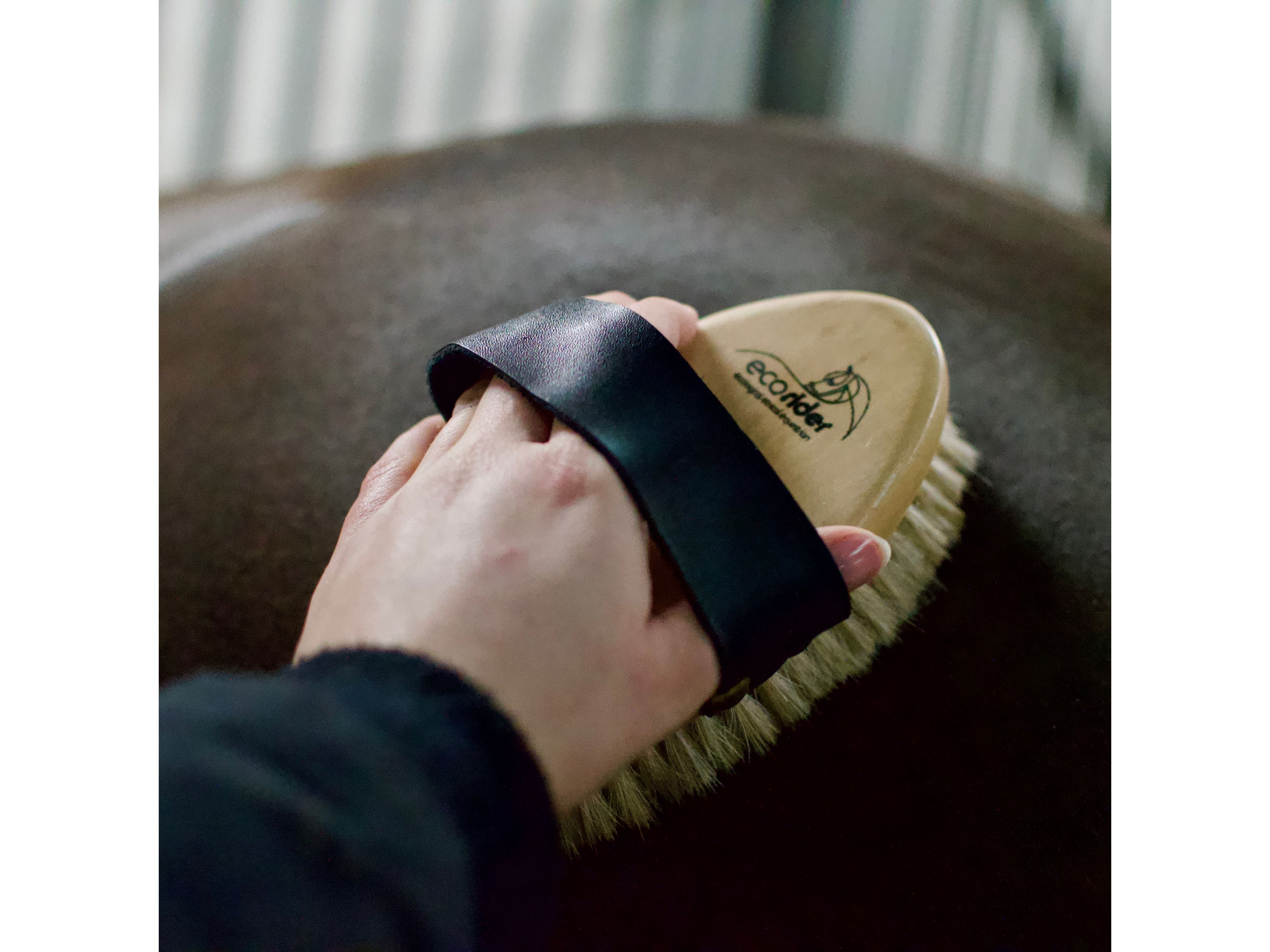 Ecosoft Goat Hair Body Brush side view