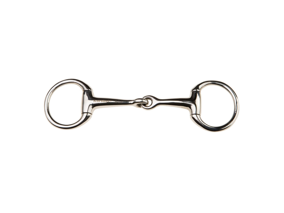Korsteel Stainless Steel Jointed Eggbutt Bradoon Snaffle Bit
