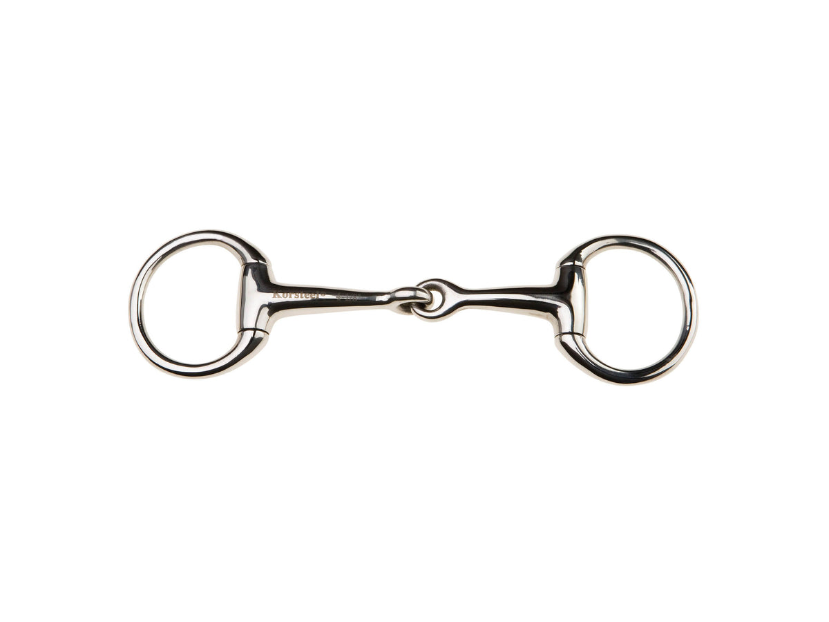 KORSTEEL STAINLESS STEEL JOINTED EGGBUTT BRADOON SNAFFLE BIT 5"