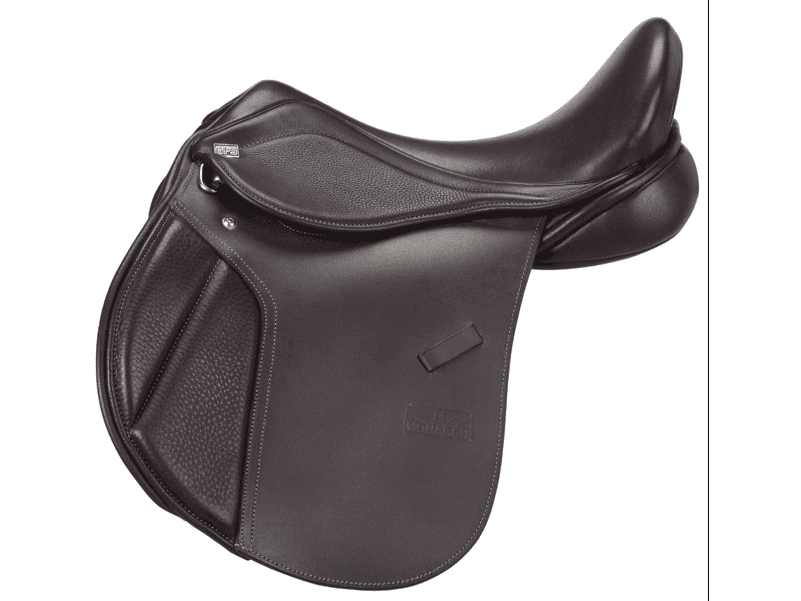 A brown pony general purpose saddle with adjustable gullet