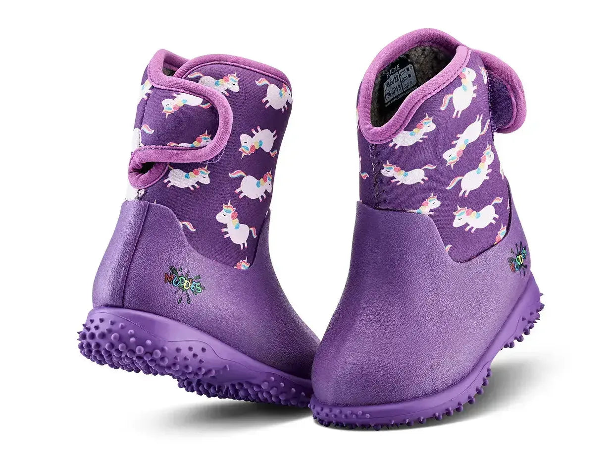 Grubs Muddies Puddle 5.0 Kids Unicorn Violet Boots