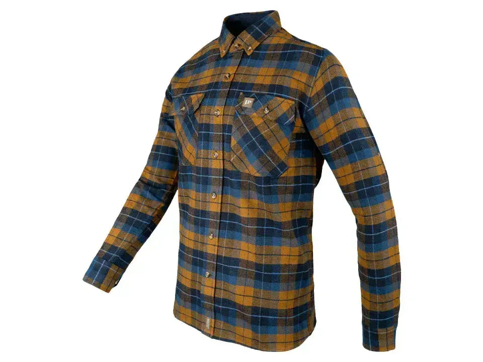 Jack Pyke Bleasdale Heavy Flannel Shirt Navy Russet