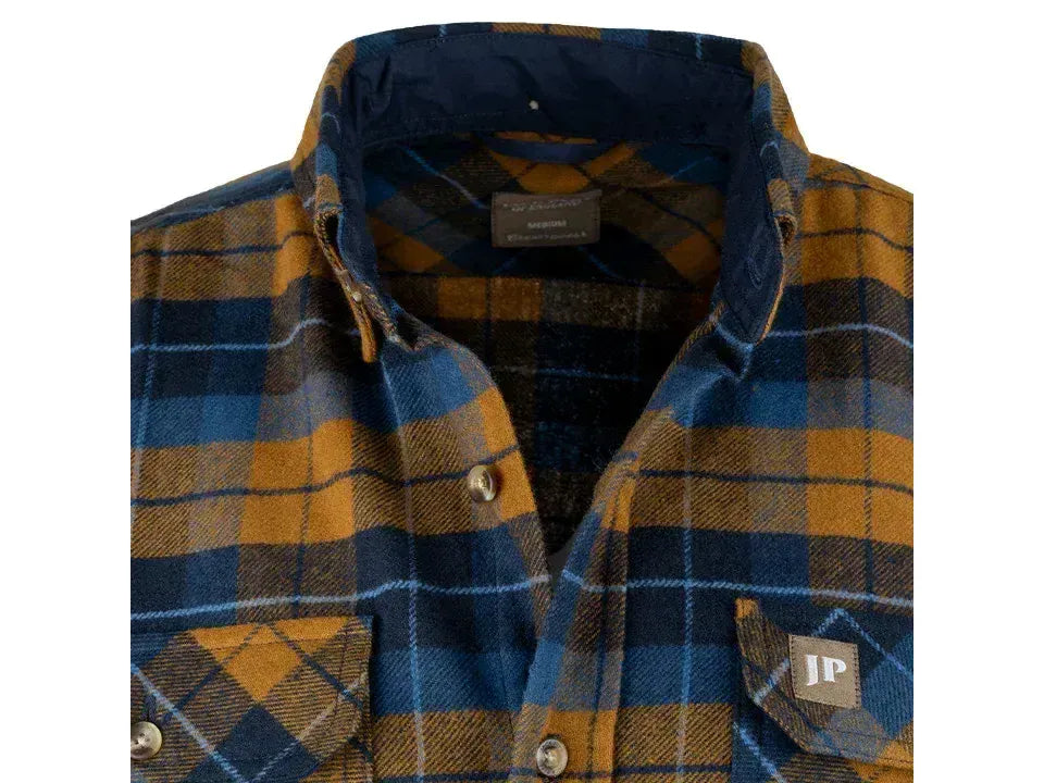 Jack Pyke Bleasdale Heavy Flannel Shirt Navy Russet