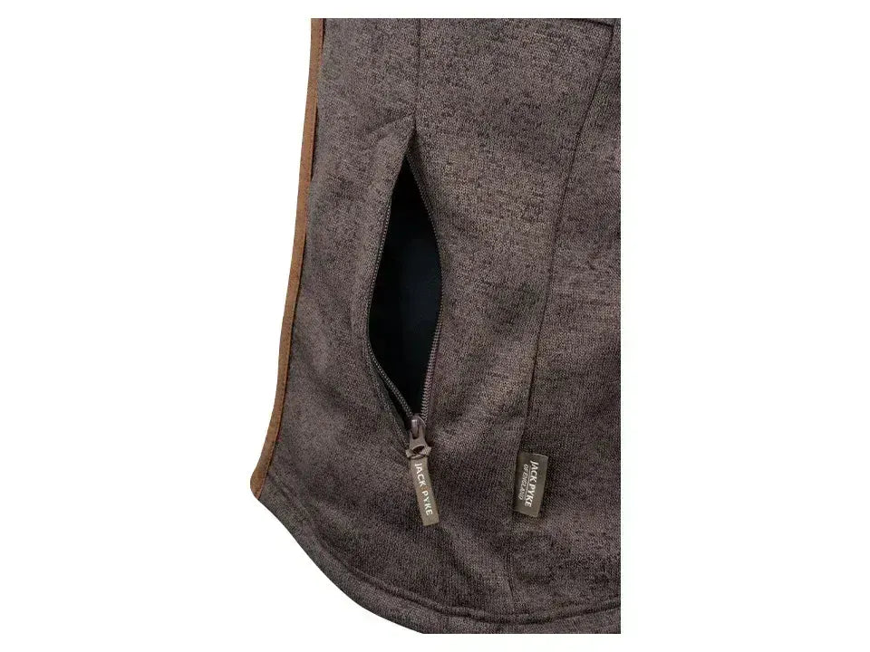 Jack Pyke Melange Fleece Gilet Brown Fleck