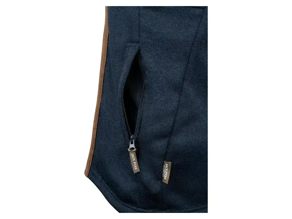 Jack Pyke Melange Fleece Gilet Navy Fleck