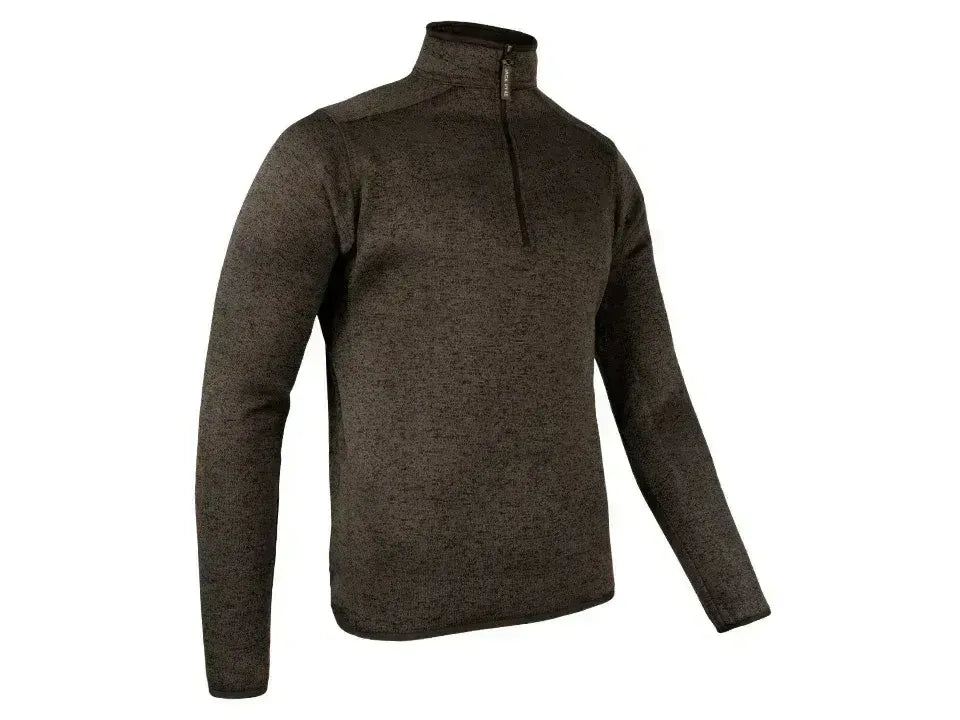 Jack Pyke Melange Quarter Zip Fleece Brown Fleck