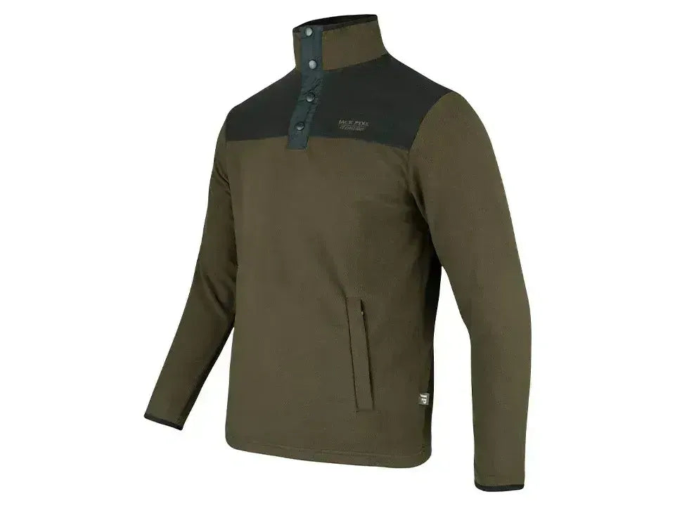 Jack Pyke Snap Neck Fleece Top Dark Olive