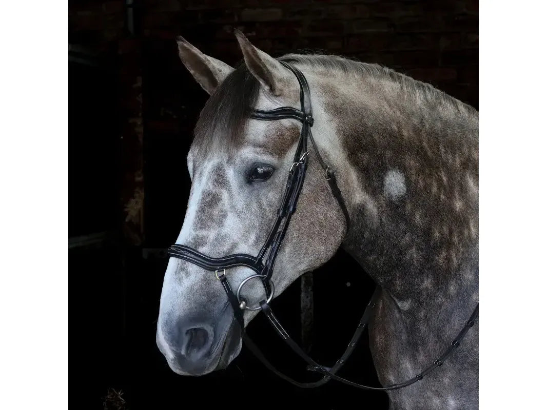 John Whitaker Stockholm Bridle with Reins - Available in Cob or Full - Black or Havana, Pick'n'Mix