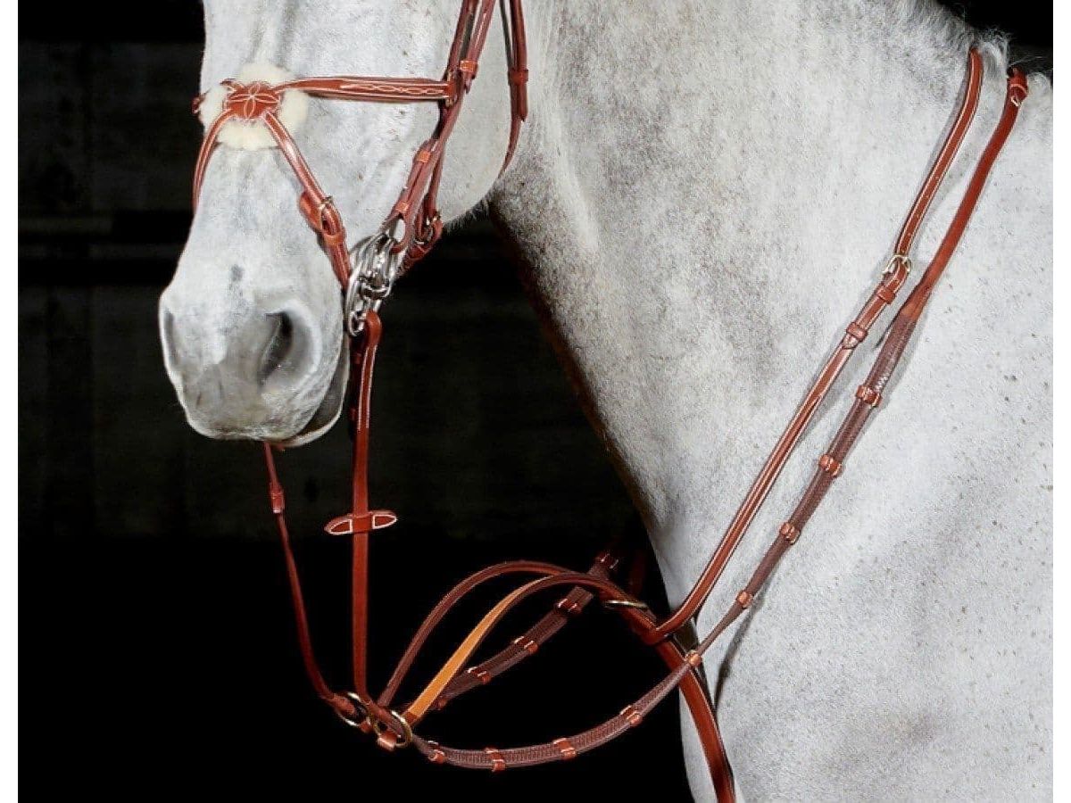 John Whitaker Valencia Luxury Leather Fancy Stitched Head Collar