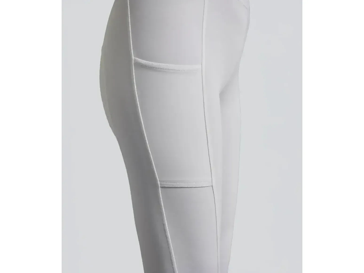 Luceo Womens Full Seat Competition Riding Tights White