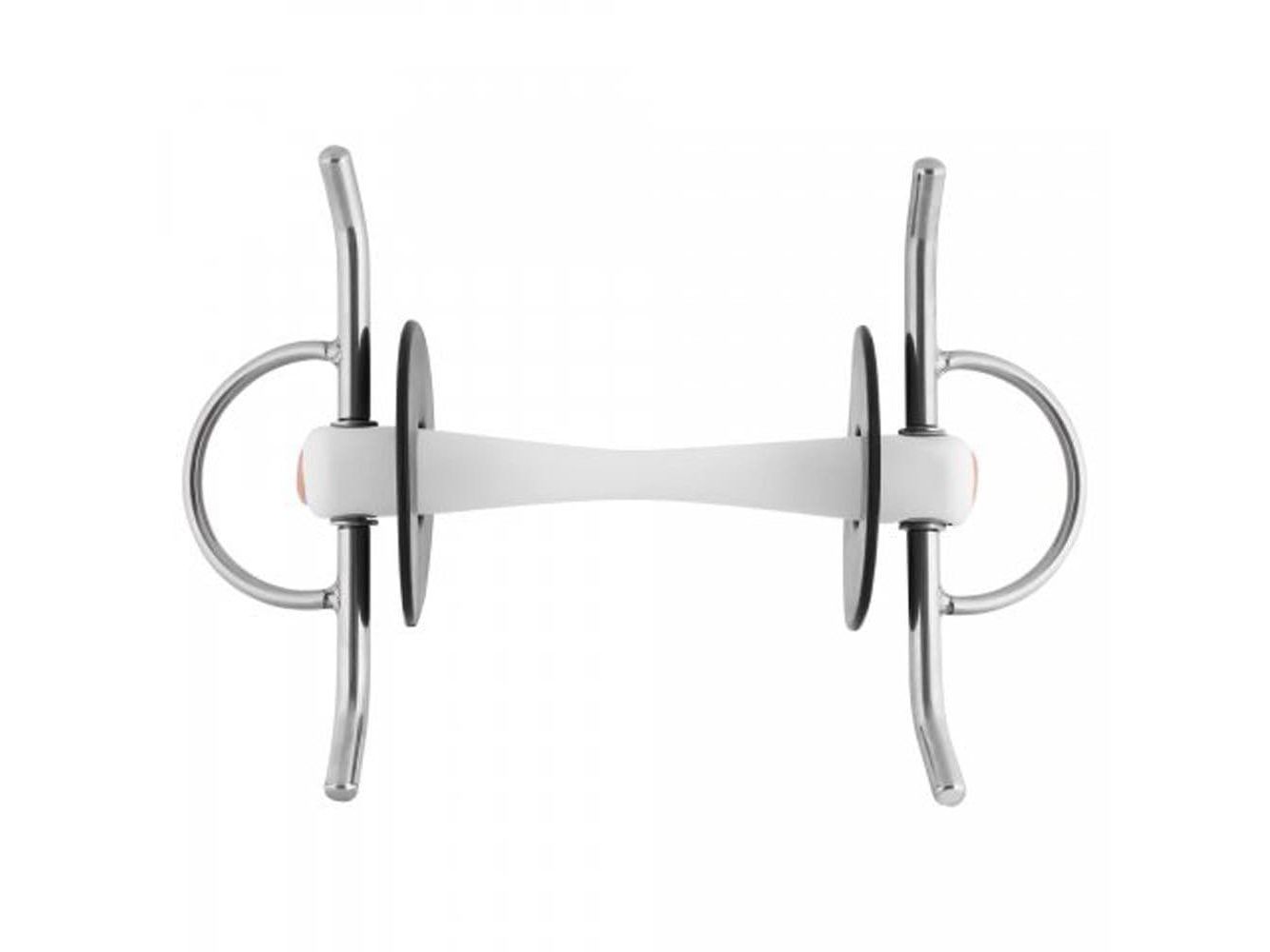 Nathe Full Cheek Snaffle Bit 20mm with Flex. Mullen Mouth