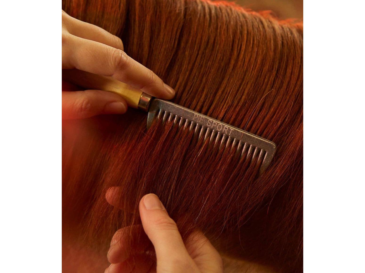 Premier Equine Aluminium Mane Comb with Wooden Handle