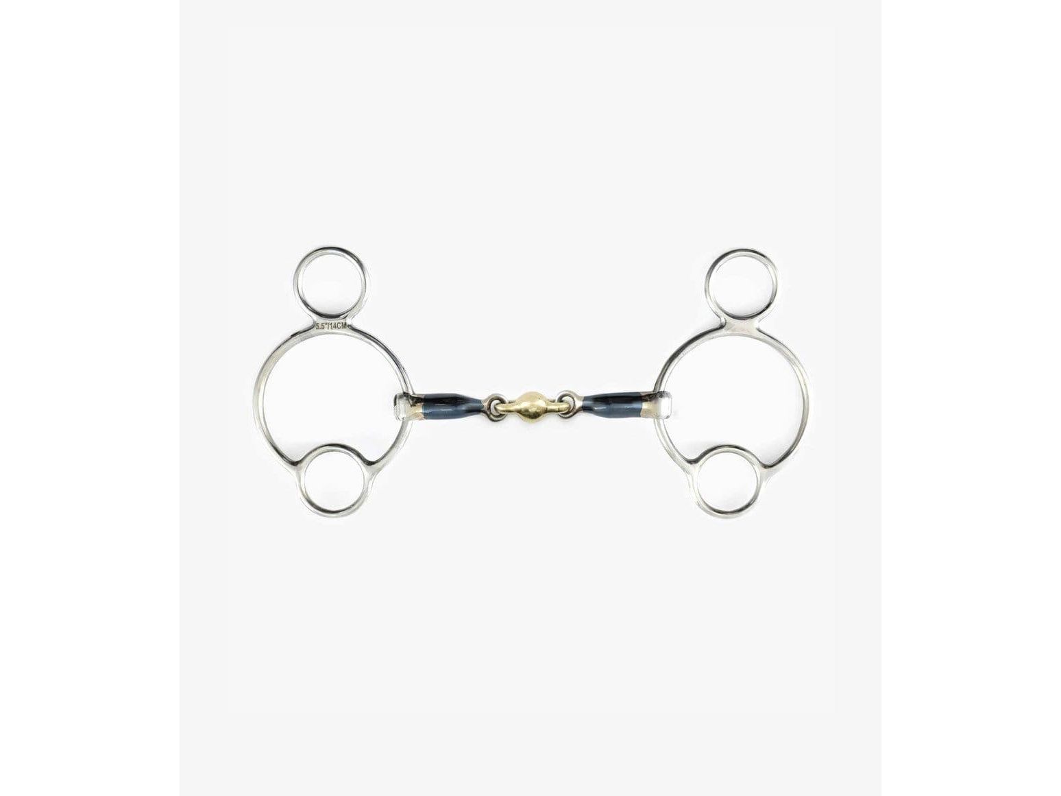 Premier Equine Blue Sweet Iron Universal Bit with Brass Alloy Lozenge