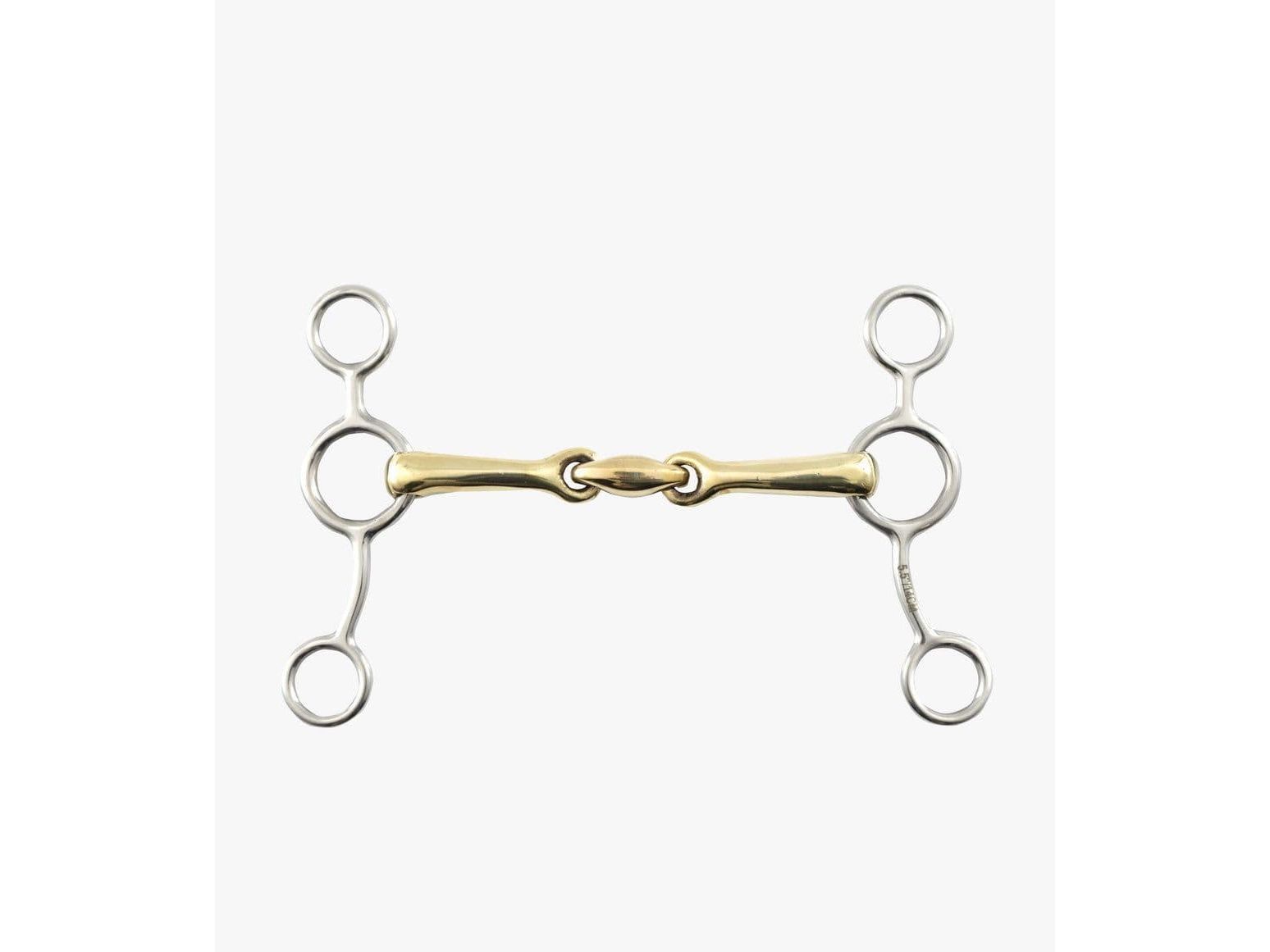 Premier Equine Brass Alloy Tom Thumb Bit with Lozenge