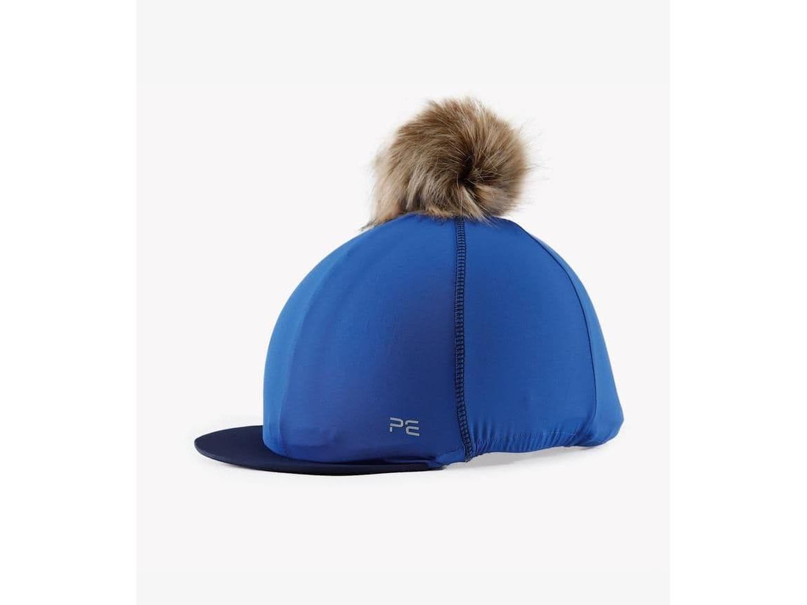 Premier Equine Jersey Hat Silk with Faux Fur Pom Pom