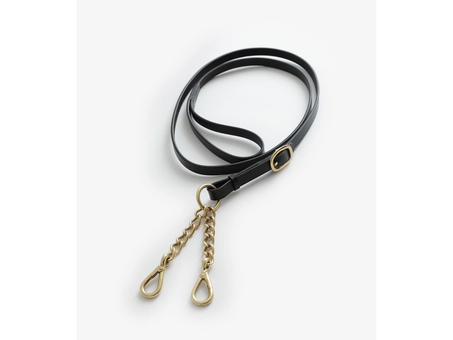 Premier Equine Leather Lead Rein with Chain Coupling